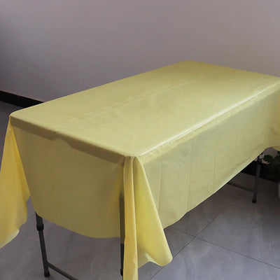 Plastic Disposable Solid Color Tablecloth Birthday Party Wedding Christmas Table Cover Wipe Desk Cloth Decor  Covers Rectangle