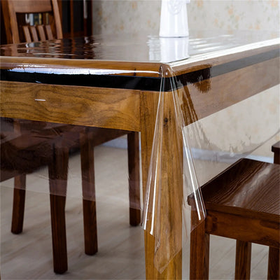 Clear Desk Mat Waterproof Plastic Table Cover Protector Vinyl Tablecloth Clear Desk Pad Protector Easy To Clear