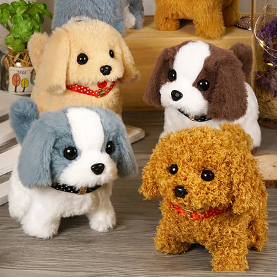 9 Styles Realistic Plush Simulation Smart Dog Children Toy Can Walking And Call Electric Plush Robot Pet Dog Toddler Christmas