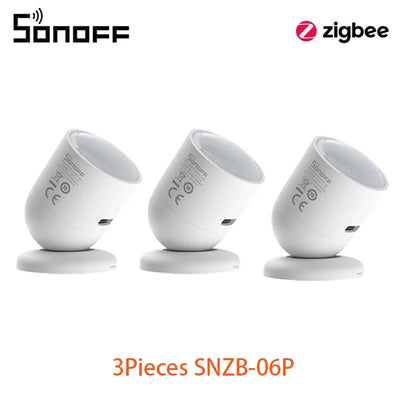 SONOFF SNZB-06P Zigbee Human Presence Sensor Rardar Detector Motion Light Sensing Smart Home Automation for Google Alexa Alice