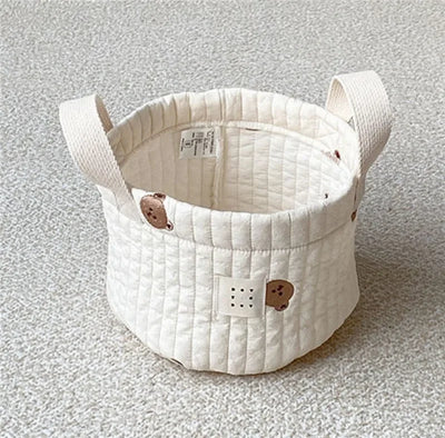 South Korea Ins Dirty Clothes Storage Basket Baby Diaper Storage Basket Home Quilted Children's Toys Clutter Sorting Basket