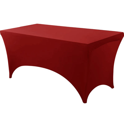 Spandex Rectangle Table Cloth Lycra, Washable and Wrinkle Resistant Table Cover Fitted for Event, Wedding Banquet Party