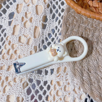 New Cute Cartoon Bear Bunny Nail Clippers Anti Splash Nail Trimmer Baby Nail Care Accessories Manicure Tools