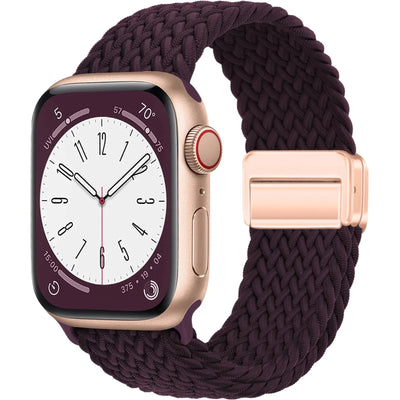 Braided Strap For Apple Watch Band 40mm 45mm 41mm 44mm 49mm 38 magnetic buckle Nylon Bracelet iWatch series se 7 5 6 8 9 Ultra 2