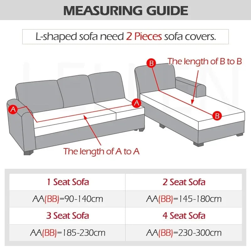 JACQUARD THICK ELASTIC SOFA COVER – 1/2/3/4 SEATER & L-SHAPED CORNER SOFA COVER FOR LIVING ROOM