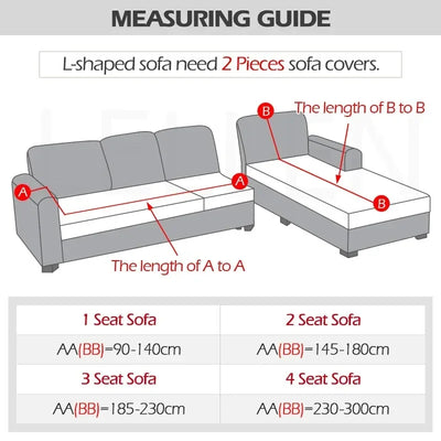 JACQUARD THICK ELASTIC SOFA COVER – 1/2/3/4 SEATER & L-SHAPED CORNER SOFA COVER FOR LIVING ROOM