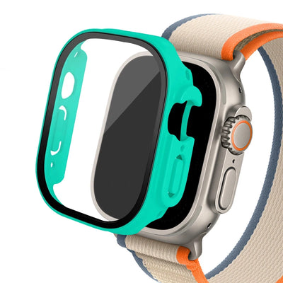 Glass+case For Apple Watch Ultra 2 case 49mm smartwatch PC Bumper+Screen Protector Tempered Cover iwatch series band Accessories