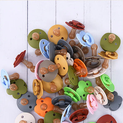 Baby Pacifier Silicone Baby Pacifiers Bibs Pacifier Clip Chain Newborn Boy Girl Candy Color Nipple Dummy Pacifier Soother 0-3Y