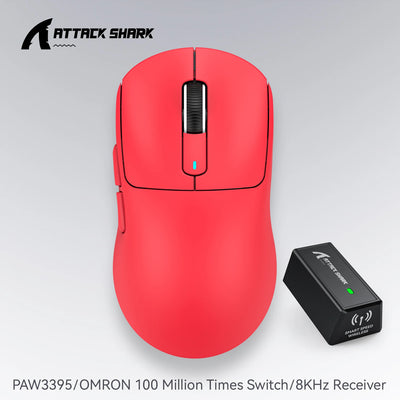 AttackShark X3/X3Pro Wireless Gaming Mouse,PAW3395 26K DPI 1K/4K, 3-mode lightweight gaming mouse,suitable for multiple systems