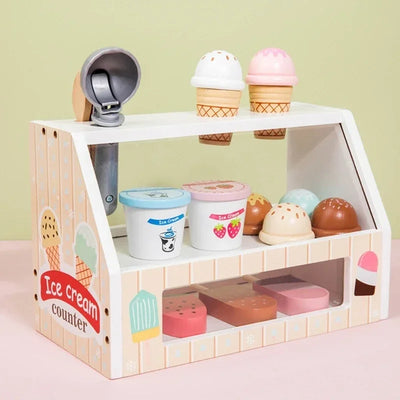 Kids Shop Ice Cream Spoon Cookware Playset for Girls Pretend Play Shopping Toy