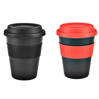 Reusable Water Cup Heat Insulated Outdoor Travel Travel Mug 400ml Hotel Cup With Silicone Lid Drinkware Portable Tea Coffee Cup