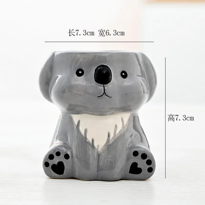 Cartoon Cute Fleshy Flowerpot Desktop Display Potted Container Decoration Gift Balcony Plant Ceramic Creativity