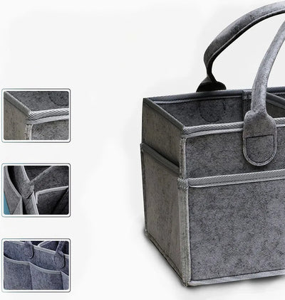 Multifunctional Felt Diaper Bags Baby Newborn Things Nursery Organizer Diaper Stackers & Caddies Diaper Pouch Large Storage Bag