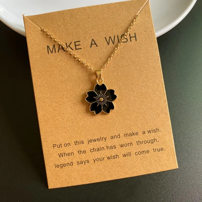 Korean Fashion Flower Pendant Necklace for Girl Women White Yellow Color Trendy Choker Necklace Gift for Summer Wholesale