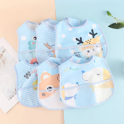 Random Mixed 3/5pcs Feeding Baby Bibs Waterproof No Sleeved Bibs for Baby Bib Saliva Boy Burp Cloths Newborn Slabbetjes Things