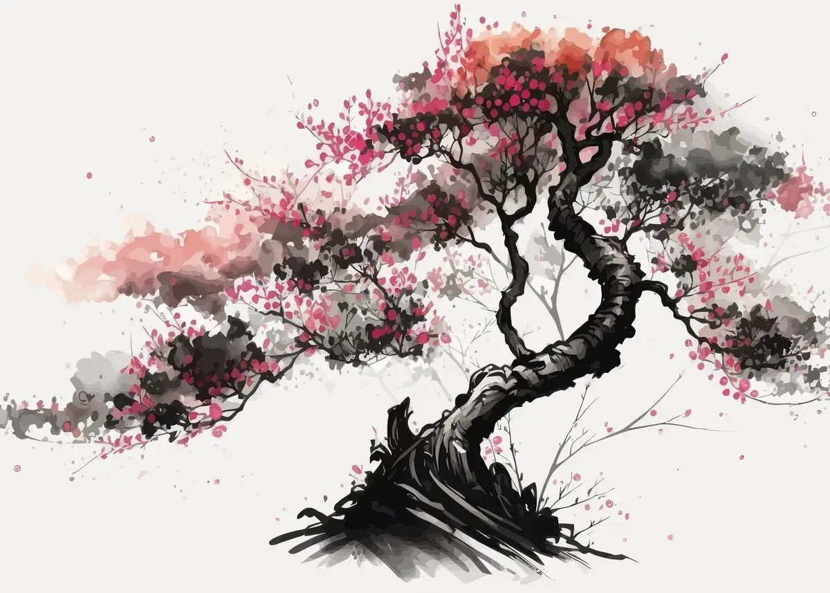 Chinese Landscape Birds Forest Mountain River Koi Carp Fish Ink Art Poster Canvas Painting Wall Art Prints Picture Home Decor
