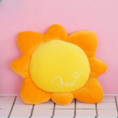 Stuffed Rainbow Cushion Girly Room Decor Moon Lightning Pillow Bay Window Lovely Weather Setting for Kids Bedroom Seat Pillow