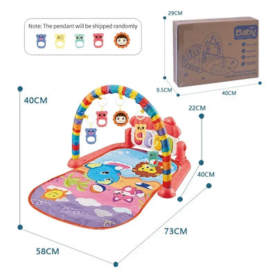New Baby Music Rack Play Mat Kids Piano Keyboard Carpet Gym Crawling Activity Baby Rug Early Educational Toy for Infant Gift