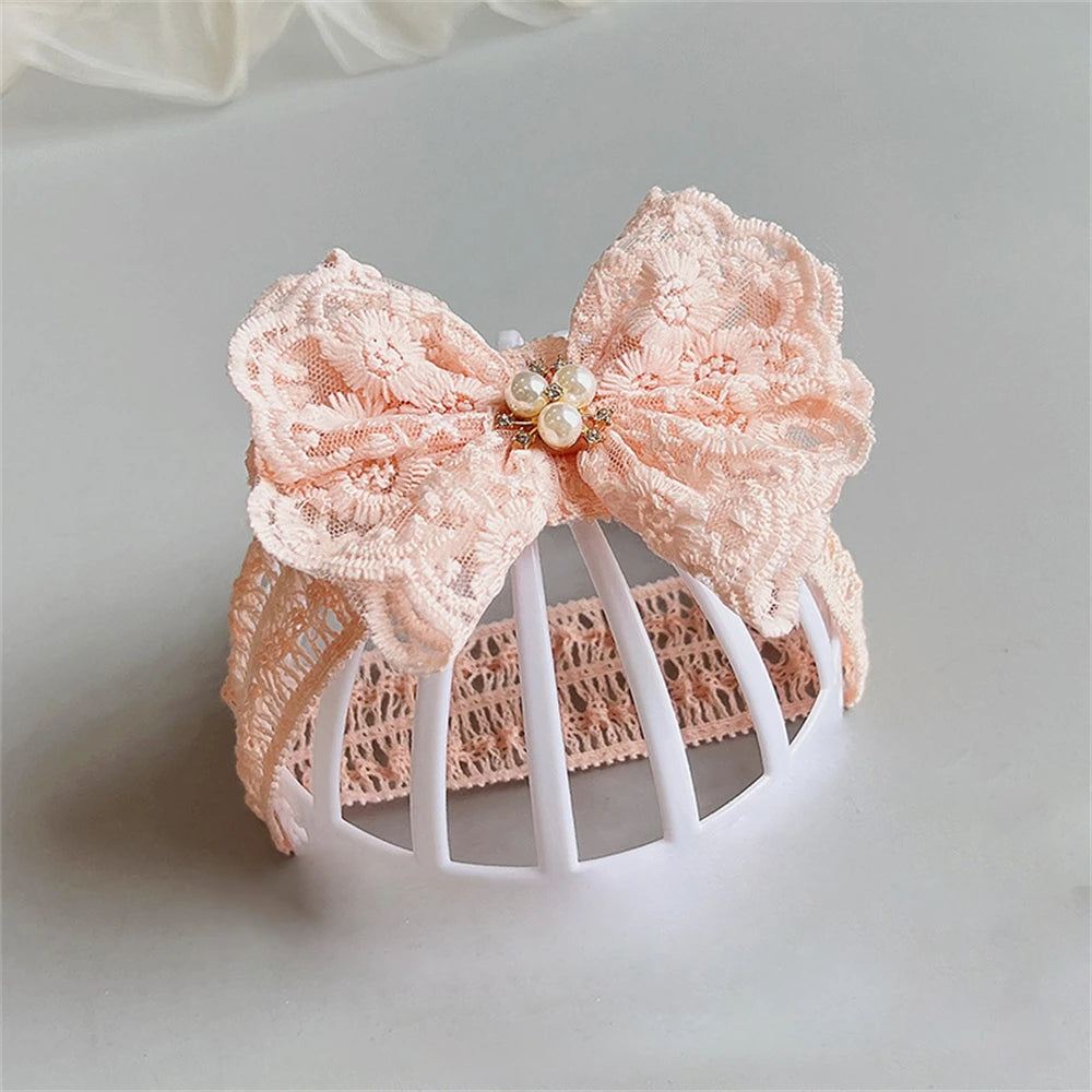 White Lace Baby Headband Newborn Elastic Hair Bands for Baby Girl Cute Child Bow Hairbands Kids Headwear Baby Hair Accessories