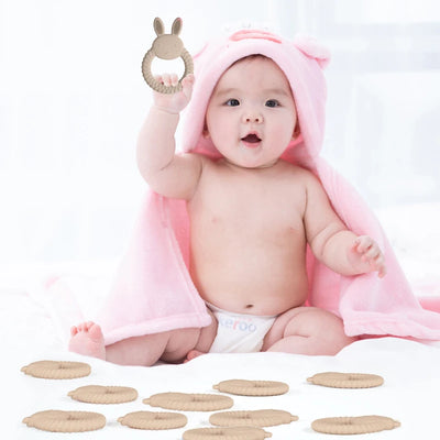2 PCS New Panda Rabbit Teether Baby Teething Toy Soothing Biting Le Teething Stick