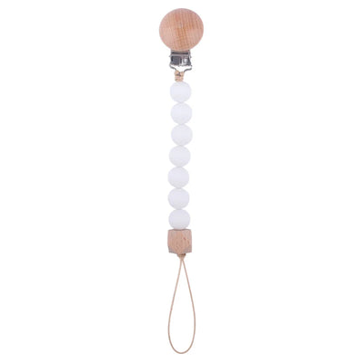 New Baby Products Made of Beech Wood Pacifier Clip To Soothe Silicone Bite Grind Teeth Angle Pacifier Chain Baby Toys Bebes