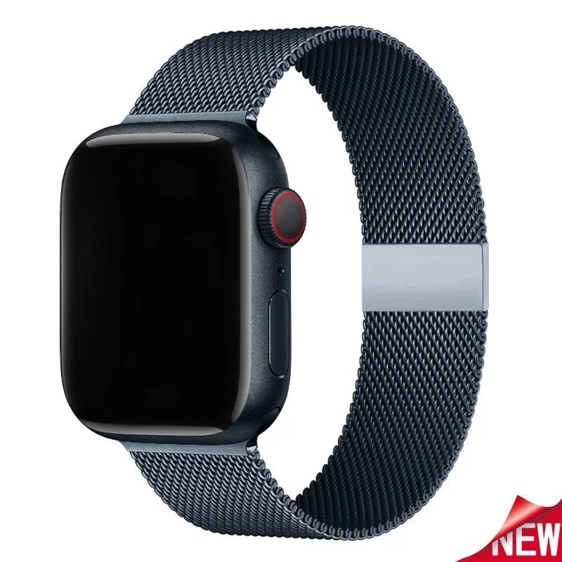 milanese Loop Band for apple watch Strap Ultra 49mm 45mm 44mm 41mm 40mm Metal Wristband bracelet iwatch series 9 8 7 6 5 4 3 SE
