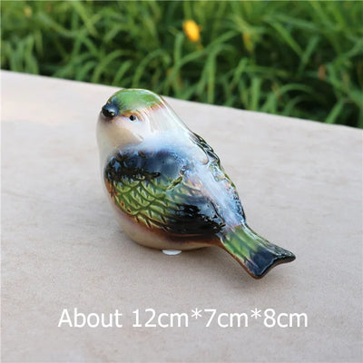 Porcelain Couple Bird Figurine Ceramic Birdie Lovers Miniature Decoration Craft Ornament Valentine's Day Gift for Wedding Favors