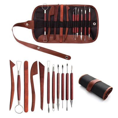 Pottery Clay Sculpting Tools Kit 12 Pcs/Set, Ceramic Wax Clays Carving Tools for Art Craft Pottery Sculpting Modeling Tool Set
