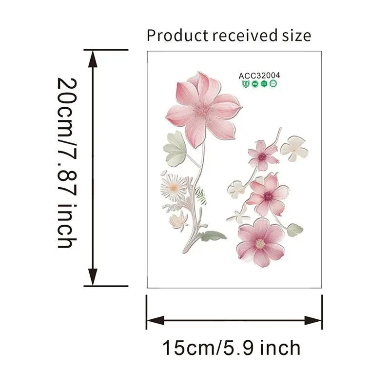 Switch Wall Sticker PVC Removable Waterproof sticker for bedroom bathroom Living room Beautiful flowers Home Decoration Stickers