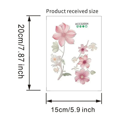 Switch Wall Sticker PVC Removable Waterproof sticker for bedroom bathroom Living room Beautiful flowers Home Decoration Stickers