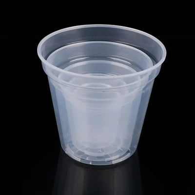 1PC DIY Planter Pot Transparent Plastic Round Starting Pot Anti-Deformation Large Capacity Orchid Nursery Container Garden