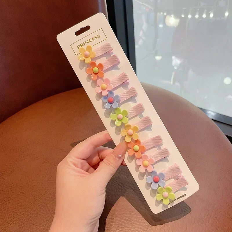 10 PCS New Baby Hairpin Fruit Bows Cartoon Hair Clips Baby Side Bangs Clip for Kawaii Girls Headdress Accessories Baby Bows