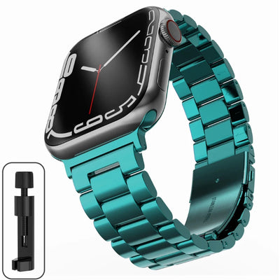 Stainless Steel Strap For Apple Watch 46mm Ultra 49mm Metal Wristband Bracelet For iWatch 10 9 8 5 4 SE 42mm Business Watchband