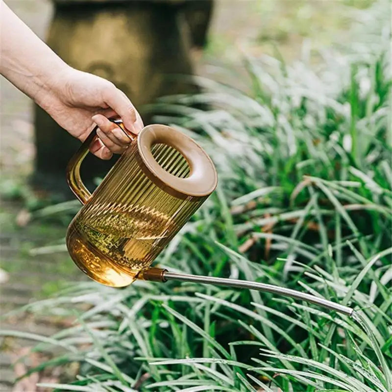 Long Spout Watering Can - Stainless Steel With Transparent Scalefor Precise Watering Of FlowersPotted Plants, And Greenery