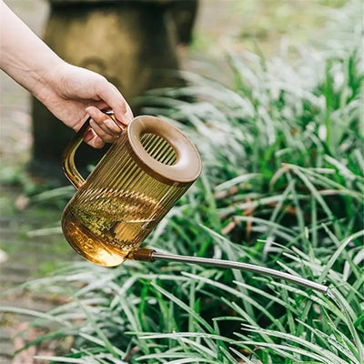 Long Spout Watering Can - Stainless Steel With Transparent Scalefor Precise Watering Of FlowersPotted Plants, And Greenery