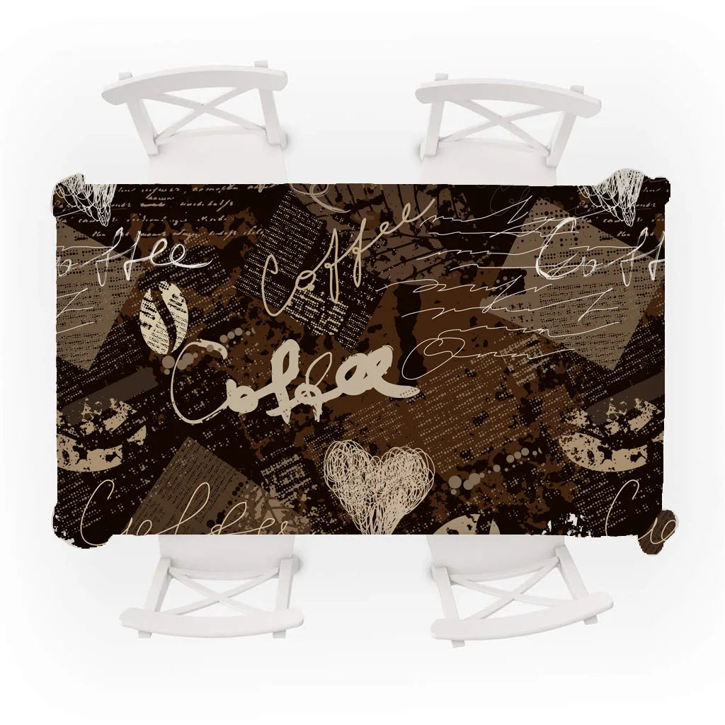 Tablecloth Model Retro Coffee Waterproof dining table Nauble Ceremony Decoration Rectangular tablecloth Kitchen Textile For the