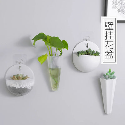 New Home Decoration Wall Storage Organizer Pots Home Accessories Nordic Wall-hanging Flower Plants Pot Levitating Plant Vase