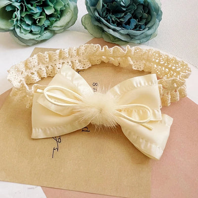 Princess Lace Florwers Bowknot Baby Headbands Elastic Girl Hair Bands Newborn Infant Accessories Photography Props Headwear