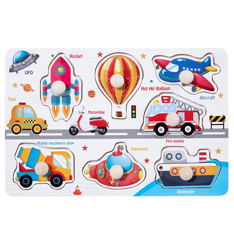 Wooden Puzzle Montessori Toys for Baby 1 2 3 Years Old Kids Alphabet Number Shape Matching Games Children Early Educational Toys