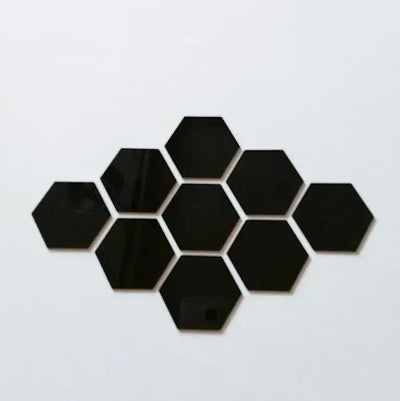 6/12PCS 4 Color Hexagon Acrylic Wall Mirror Self Adhesive Stickers Mosaic Tile Decals for Decoration DIY Art Ornaments Gift