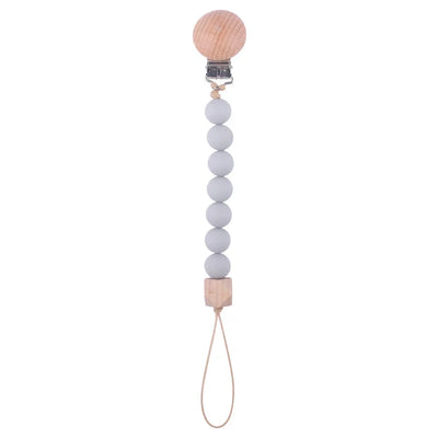 New Baby Products Made of Beech Wood Pacifier Clip To Soothe Silicone Bite Grind Teeth Angle Pacifier Chain Baby Toys Bebes