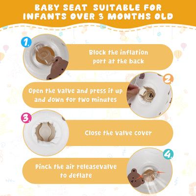 Baby Inflatable Sofa Children Infant Seat PVC Shining Foldable Portable Bath Chairs Table Stool Practice Sitting Sofa Seat