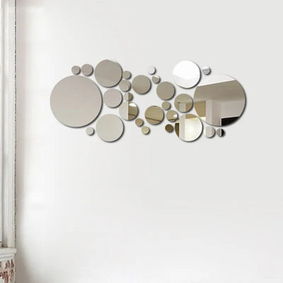 32pcs Modern Acrylic Mirror Wall Stickers 3D Home Decor DIY Art Ornaments Wall Sticker Living Room Bathroom Bedroom Decoration