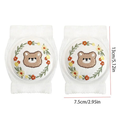 Cute Cotton Baby Knee Pads Sponge Cartoon Design Crawling Toddler Protective Gear Cloth Accessories Elbow Pads Infant