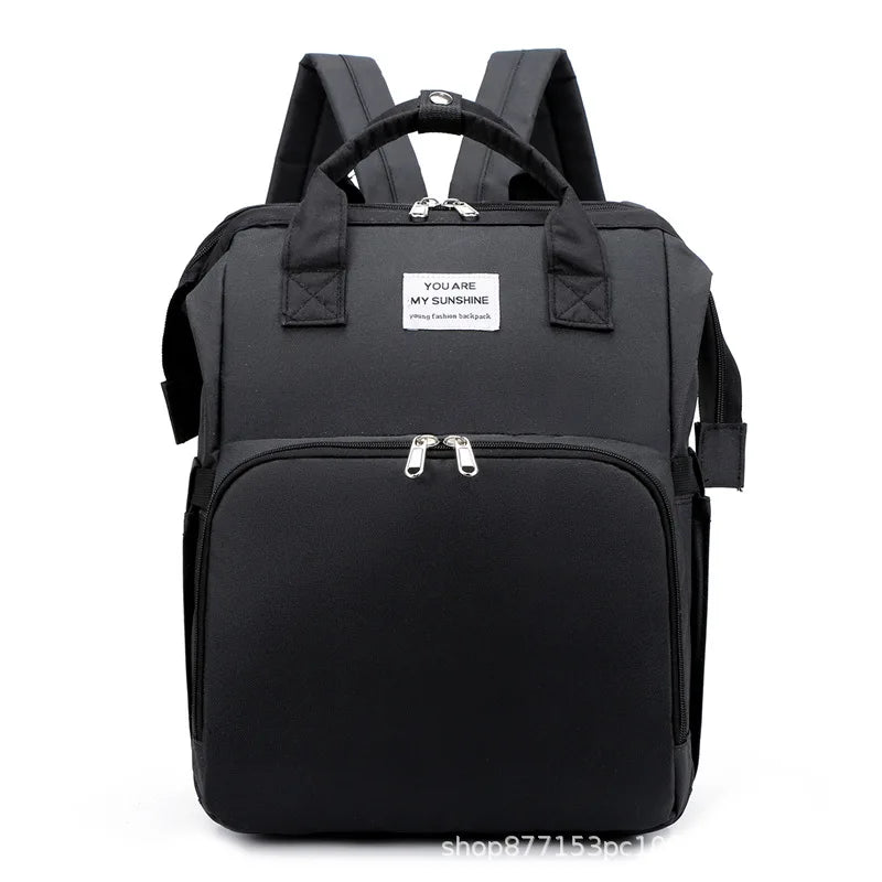 Folding Mommy Diaper Bags Baby Bed Fashion Women's Bag Maternity Nappy Diaper Bags Travel Milk Bottle Backpack Nursing Bags