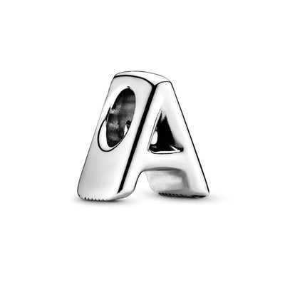925 Silver Plate 26 English Letters Combined Freely Beads For Pandora DIY Charms Bracelet Keychain Jewelry Accessories Gifts