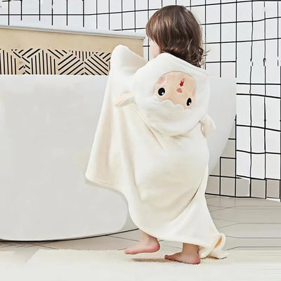 1Pc Children's Bath Towel Neutral Baby Animal Face Hooded Towel Newborn Bath Towel Boys Girls Must Have
