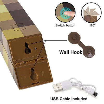 Brownstone LED Light USB Charging Table Lamp Room Decoration Light Children's Birthday Gift Toy Lamp Bedroom Decoration MC Lamp