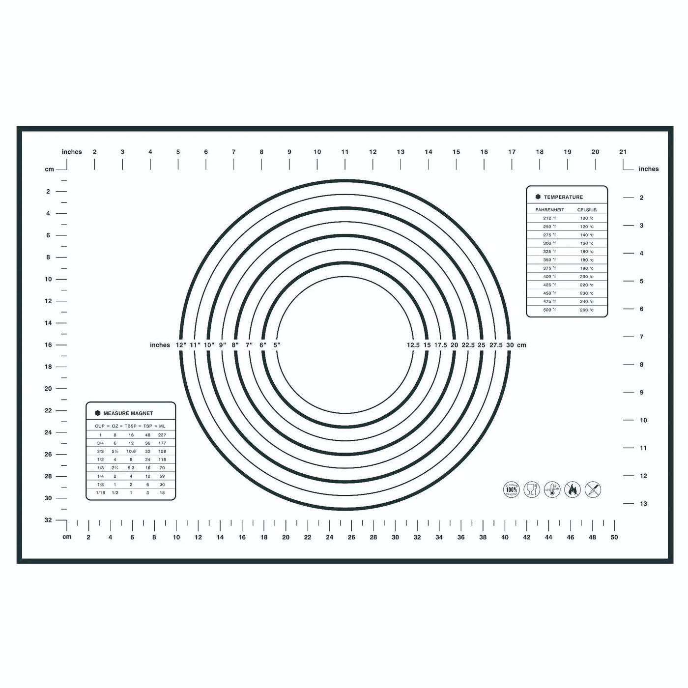 Large Size Silicone Kneading Pad Non-Stick Surface Rolling Dough Mat With Scale Kitchen Cooking Pastry Sheet Oven Liner Bakeware