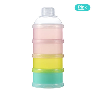 Baby Feeding  Portable 4 Layer Milk Powder Storage Box Fruit Snacks Candy Food Container